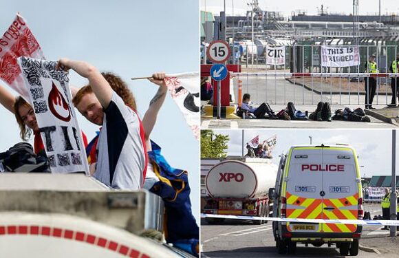 Climate protesters blockade two oil sites in Scotland