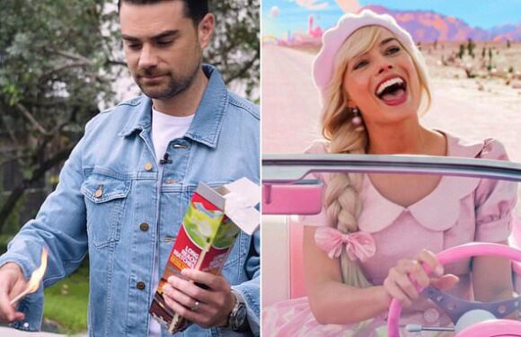 Conservative pundit Ben Shapiro sets Barbie on fire