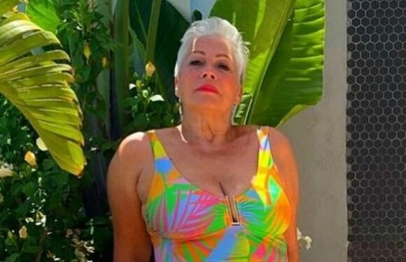Denise Welch, 65, dubbed ‘gorgeous’ by fans as she dons colourful swimsuit