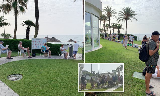EXCLUSIVE: Brits on the Costa Del Sol lie down in wait for sunloungers