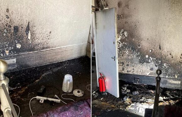 Flat is destroyed by fire after e-bike battery overheated