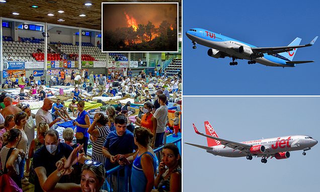 Flights cancelled and people told not to go to Rhodes amid wildfires