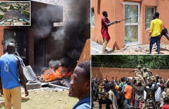 French embassy in Niger attacked as protesters march through capital