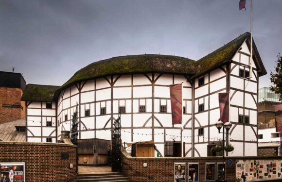 Fury as Shakespeare's Globe theatre allowed a man in a gimp suit to watch a play while kids attended | The Sun