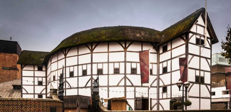 Fury as Shakespeare's Globe theatre allowed a man in a gimp suit to watch a play while kids attended | The Sun