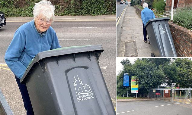 Great-grandmother, 94, forced to walk with her rubbish for two miles
