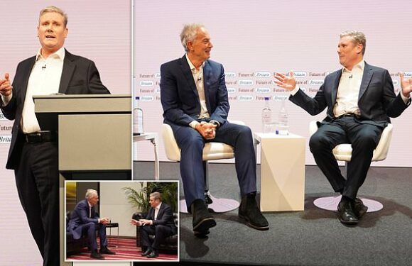 HENRY DEEDES: Keir Starmer banged on as Tony Blair's eyes glaze over