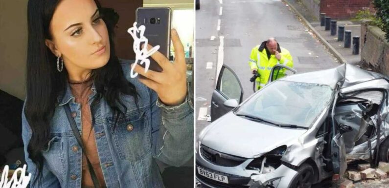 Horrifying moment drunk-driver LAUGHS as passengers beg her to slow down – before she crashes into wall & kills student | The Sun