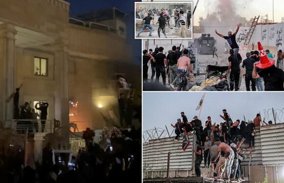 Hundreds storm Swedish embassy in Iraq and torch the building