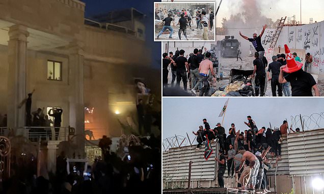 Hundreds storm Swedish embassy in Iraq and torch the building