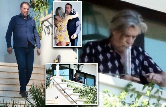 Hunter Biden's lawyer is seen smoking a bong during First Son's visit