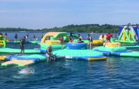 I went to the UK's biggest inflatable water park packed with slides, climbing walls & swings, here's the best time to go | The Sun