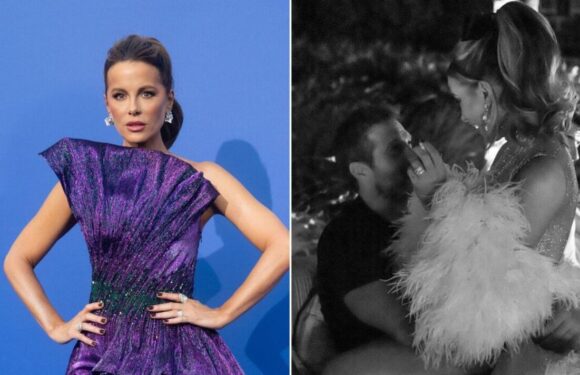 Kate Beckinsale addresses engagement rumours as she flashes ring