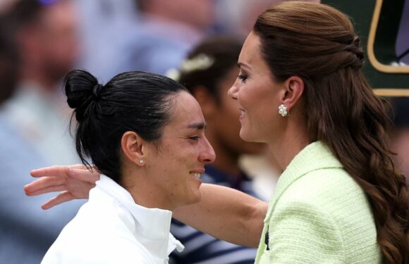 Kate’s words of comfort to sobbing Ons Jabeur after Wimbledon final defeat