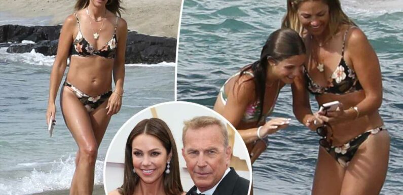 Kevin Costner’s ex Christine Baumgartner hits beach in Hawaii after nearly $130K child support award