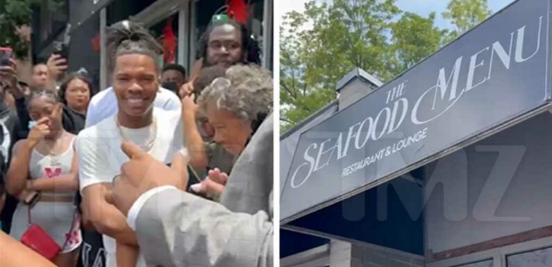 Lil Baby Draws Huge Crowd at His Seafood Restaurant Grand Opening