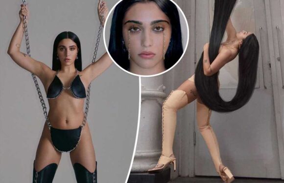 Lourdes Leon poses in nothing but bags and boots for fashion campaign