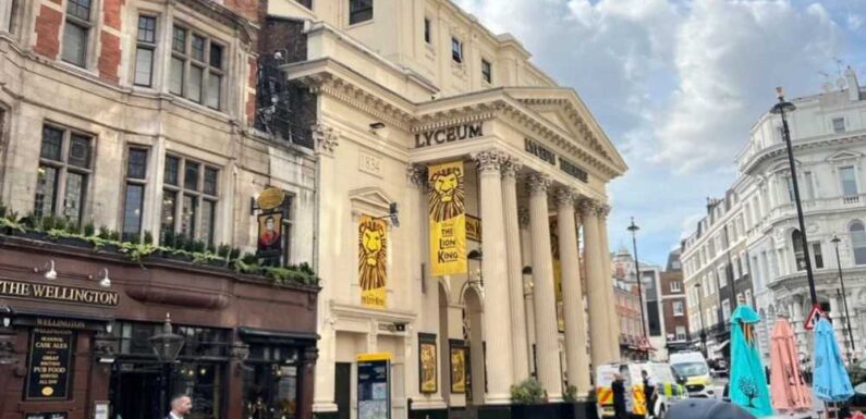 Lyceum Theatre in London's West End evacuated mid-show following bomb threat as cops & sniffer dogs descend on venue | The Sun
