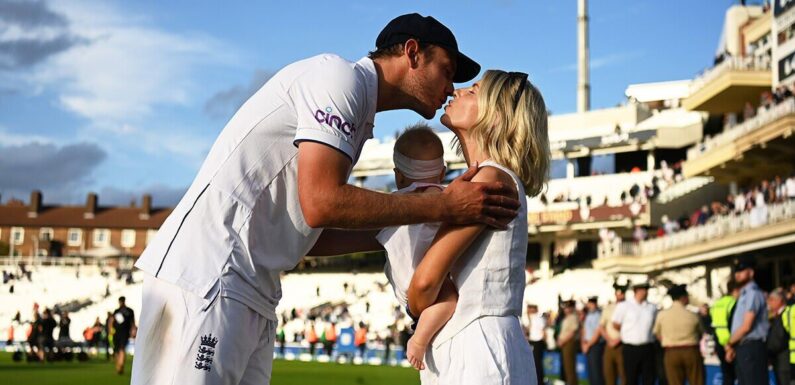 Mollie King kisses fiancé Stuart Broad at his final Ashes before retirement