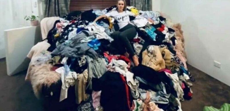 Mum-of-four reveals MASSIVE washing pile which built up over 2 months after she couldn’t be bothered to fold clothes | The Sun