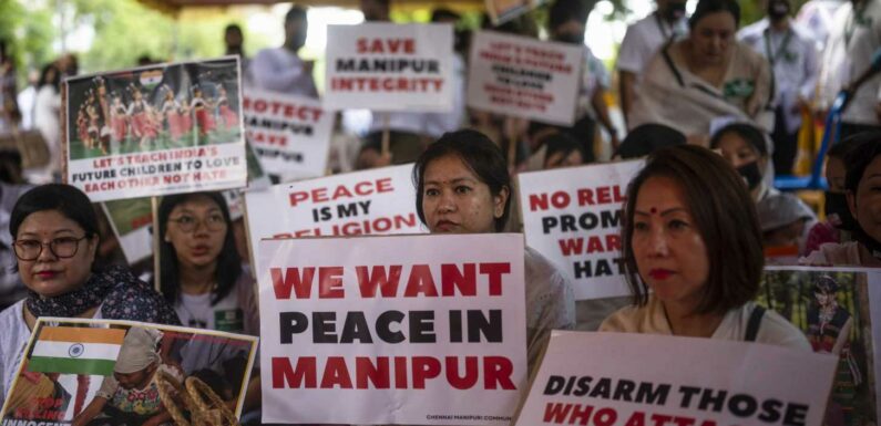 Outrage over Manipur video showing horrific moment women are paraded naked in street & sexually assaulted by armed mob | The Sun