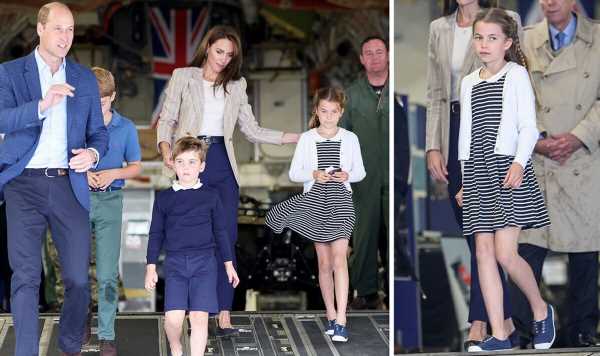 Princess Charlotte rewears £39 striped Rachel Riley dress for RAF visit