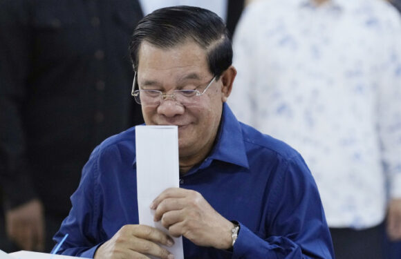 Re-elected on Sunday, Cambodian autocrat says he’ll hand power to son in three weeks