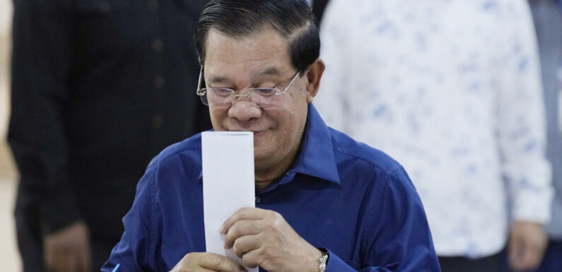 Re-elected on Sunday, Cambodian autocrat says he’ll hand power to son in three weeks