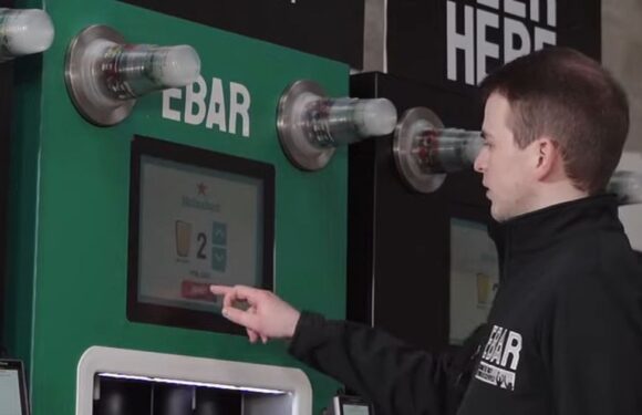 Robot beer vending machines pour 150 perfect pints per hour for thirsty fans