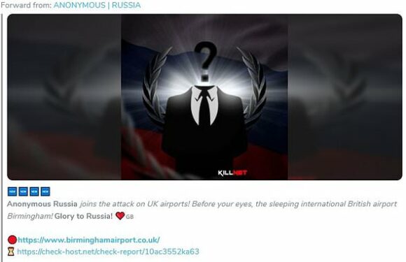 Russian hackers say they've taken down two British airport's websites
