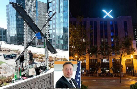 San Francisco REMOVES Elon Musk's giant 'X' sign over permit violation