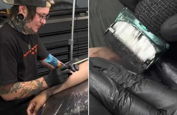 Tattooist leave people 'terrified' as he shows what’s really involved when you get a blackout inking | The Sun