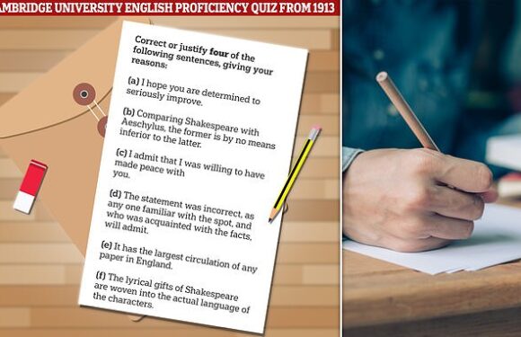 Tricky English quiz dating back to 1913 released by Cambridge