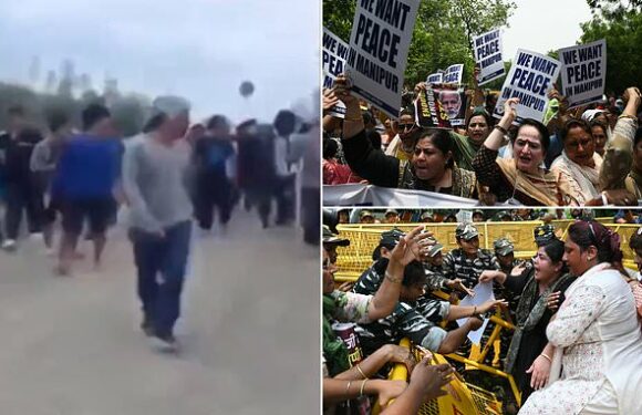 Two women are paraded naked in the street 'and gang-raped' by mob