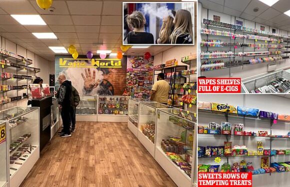 Vape shop sells E-CIGARETTES alongside SWEETS