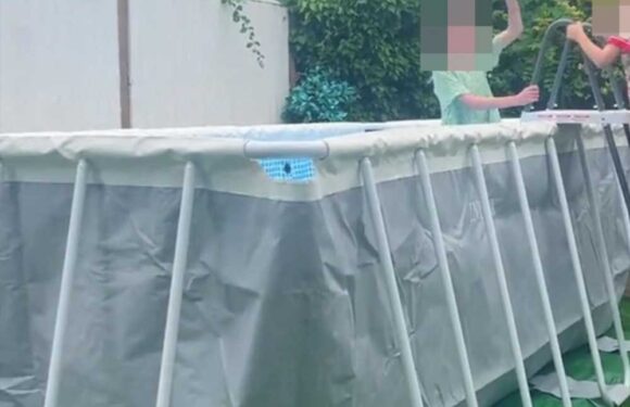 We got a plastic pool for the kids, it was the biggest garden eyesore so my husband gave it a glow up with a bargain buy | The Sun