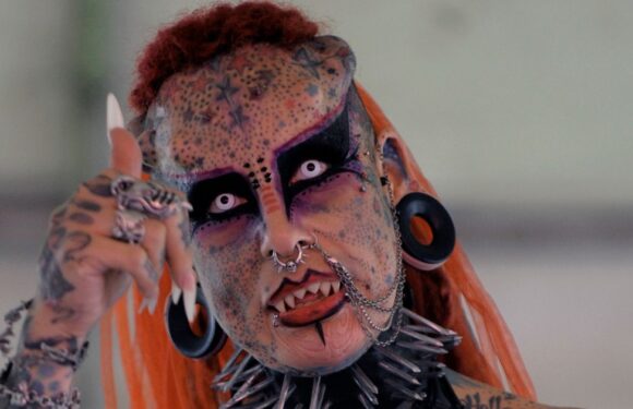 ‘Real-life vampire’ with 49 body modifications warns others about copying her