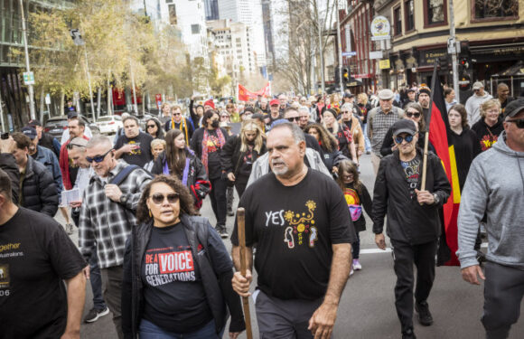 AFL legend Michael Long laces boots again – for a 650km walk for the Voice