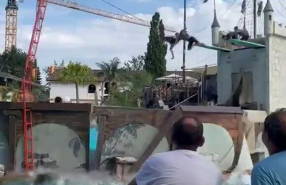 At least seven injured as high-diving acrobat stage collapses in front of screaming crowds at Europa Park | The Sun