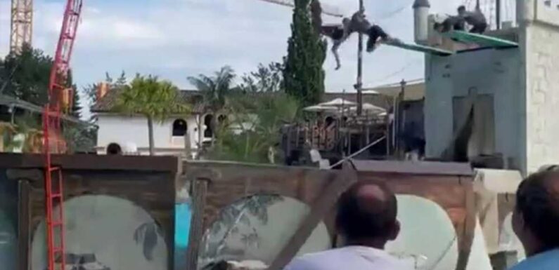 At least seven injured as high-diving acrobat stage collapses in front of screaming crowds at Europa Park | The Sun