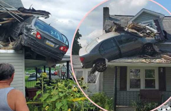 Car Crashes Into SECOND STORY Of House – And Cops Say It Was On Purpose!