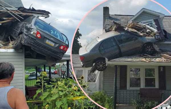 Car Crashes Into SECOND STORY Of House – And Cops Say It Was On Purpose!