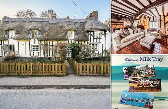 Chocolate box cottage that appeared on chocolate boxes for sale