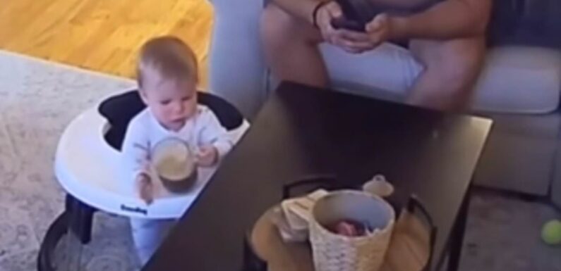 Dad shamed after daughter grabbed his coffee while he was on his phone