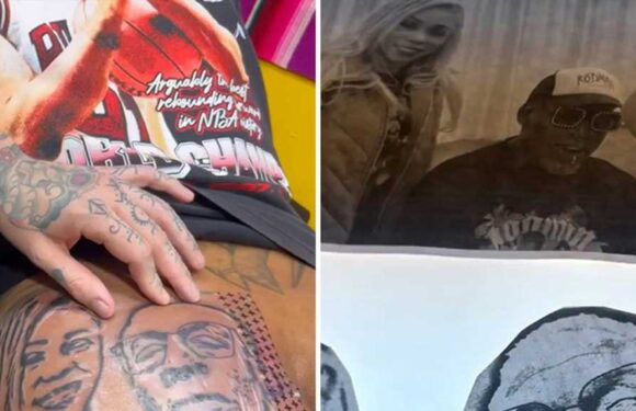 Dennis Rodman Gets Girlfriend's Face Tattooed On Butt, Adds Self Portrait Too