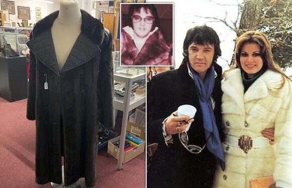 Elvis Presley's custom-made mink coat sells for £128,000