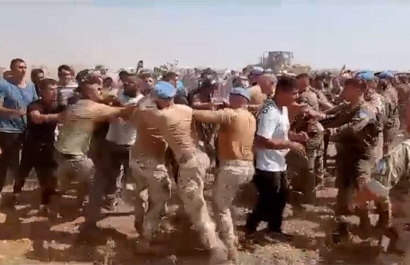 Footage reveals brutal brawl after British peacekeepers were attacked