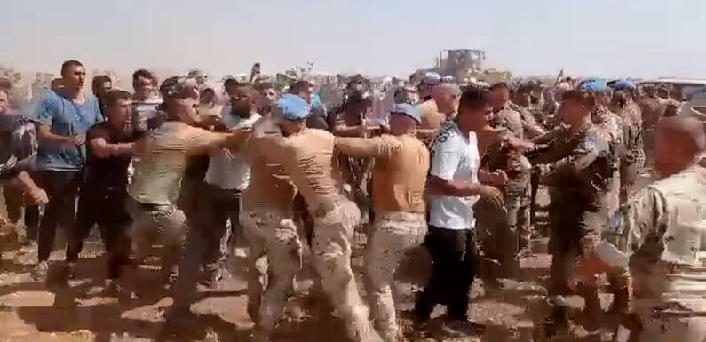 Footage reveals brutal brawl after British peacekeepers were attacked