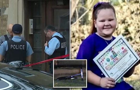 Girl, 8, is shot dead outside her Chicago apartment