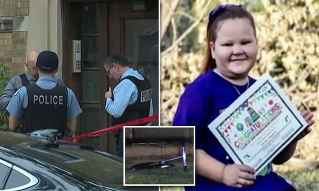 Girl, 8, is shot dead outside her Chicago apartment